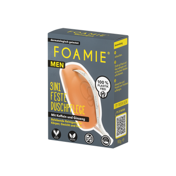 Foamie - 3in1 Duschpflege für Männer Koffein und Ginseng