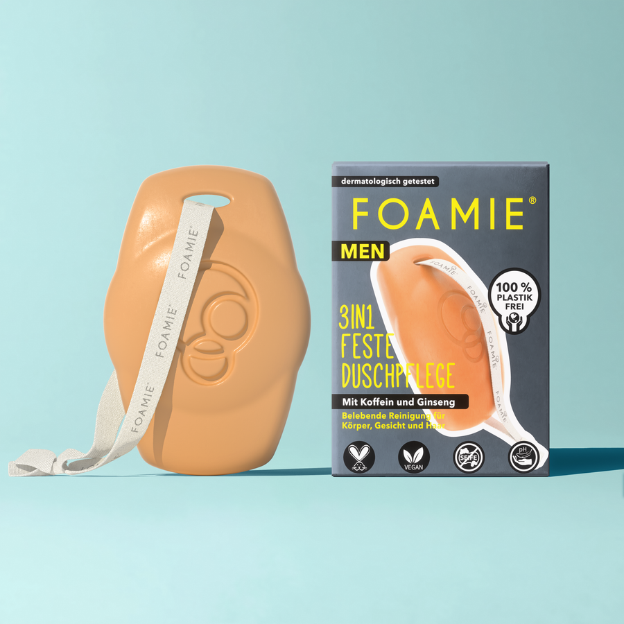 Foamie - 3in1 Duschpflege für Männer Koffein und Ginseng